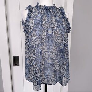 GAP Sleeveless Ruffle Shirt